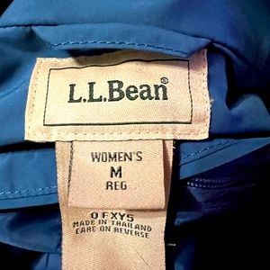 LLBean spring fall jacket. Wind rain proof. Medium blue in color
